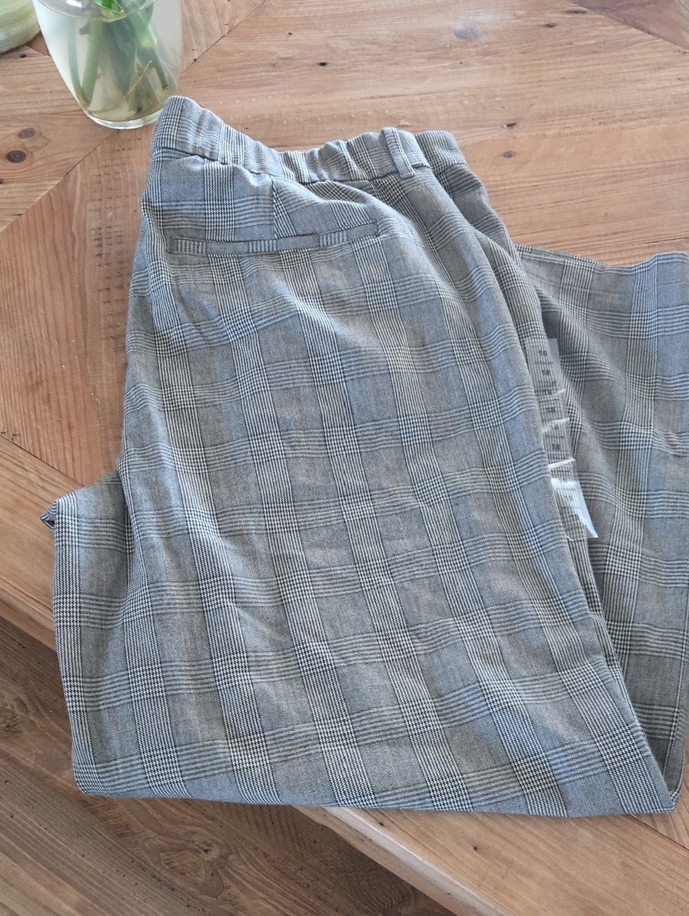 American Eagle Outfitters Gray Plaid Dress Pants